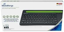 Klaviatuur MediaRange MROS131, Bluetooth, QWERTZ, must/roheline