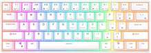 Mehaaniline klaviatuur Royal Kludge RK61 TKL, 60 prots., Red Switches, US, valge