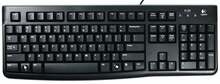 Logitech K120, juhtmega, EN/RU, must
