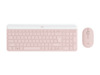 Logitech MK470 Slim Combo, US International, roosa