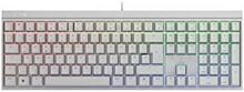 Klaviatuur Cherry MX BLUE 2.0S RGB, DE, valge