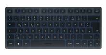 Klaviatuur Cherry KW 7100 Mini BT, Bluetooth, QWERTZ, saksa, sinakas-sinine