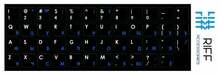 Klaviatuuri kleebised Riff Qwerty, ENG valge/RU sinine
