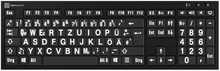 Klaviatuur LogicKeyboard XL-Print, DE, valge/must