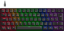 Klaviatuur Speedlink ATMOS RGB, 60 proc., mehaaniline, must