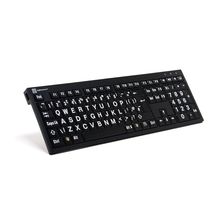 Klaviatuur LogicKeyboard XL-Print, FR, must/valge