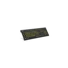Klaviatuur LogicKeyboard XL-Print, DE, kollane mustal