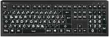 Klaviatuur LogicKeyboard XL-Print Astra 2, valge mustal, DE