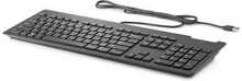 Klaviatuur HP Slim v2, USB, Smartcard, must, eesti