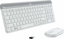 Logitech MK470 juhtmevaba klaviatuur ja hiir, valge, prantsuse AZERTY
