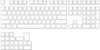 Royal Kludge Pudding PBT Keycaps, 129 tk, valge, ISO, UK