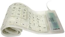 Klaviatuur LogiLink ID0018A, USB, QWERTZ, saksa, valge