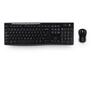 Juhtmevaba klaviatuuri ja hiire komplekt Logitech MK270, must, Tšehhi paigutus