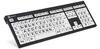 Klaviatuur LogicKeyboard XL-Print, QWERTZ, DE, must/valge