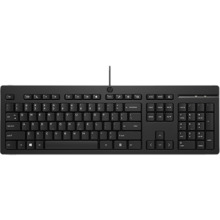 Klaviatuur HP 125 G2 USB, US, must
