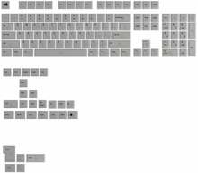 Glorious Polychroma V2 Keycaps, ANSI paigutus (US), transparent