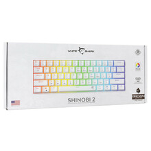 Klaviatuur White Shark GK-004231 Shinobi-2, Brown Switch, US, valge