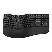 Ergonoomiline klaviatuur Powerton LANA, CZ/SK, juhtmega (USB), must