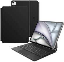 Tech Protect Smartcase Magnetic koos klaviatuuriga, iPad Pro 12.9” (2020-2022), iPad Air 13” (2024-2025), must