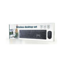 Gembird KBS-WCH-04, juhtmevaba klaviatuuri ja hiire komplekt, must, US
