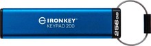 USB mälupulk Kingston IronKey Keypad 200, 256GB, USB 3.0, sinine