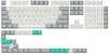 Keychron Double shot PBT Full Set, Cherry profile, hall/valge/mint