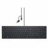 Klaviatuur Dell KB525C, ukraina, must, USB-C