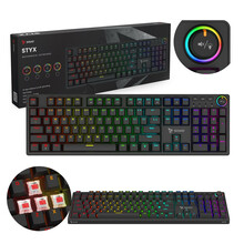 Mehaaniline klaviatuur SAVIO STYX, Outemu Red, Hot Swap, RGB