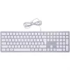 Zagg Wired USB-C Keyboard and Mouse Combo, Apple Silver, German