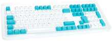 Ducky Keycap Set, PBT, ISO (DE), valge/sinine