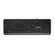 Nedis juhtmega klaviatuur, US, USB-A, QWERTY