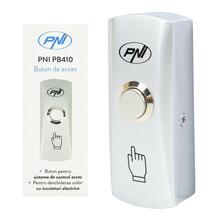 PNI ukse avamisnupp PB410, 12 V, maks. 3 A, NO/COM, tsingi sulam