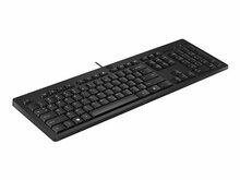 Klaviatuur HP 125 USB Wired Keyboard, US ENG, must, komplekt 12 tk
