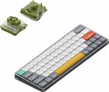 Nuphy Air60 V2 juhtmevaba mehaaniline klaviatuur, Lunar Gray, Moss Switch