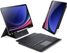 Dux Ducis DK, klaviatuuriga ümbris, Samsung Tab S10 Plus/S9 Plus/S9 FE Plus, must