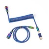 Keychron Premium spiraalkaabel USB 3.2 Gen 1, sinine, 1,08 m