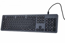 Hama CK-400 juhtmega klaviatuur must-hall