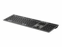 HP 725 Multi-Device Keyboard, RCHRGBL WL, saksa, must/hall