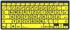 Klaviatuur LogicKeyboard XL-Print, QWERTZ, DE, must/kollane