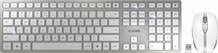 Klaviatuuri ja hiire komplekt Cherry DW 9100 SLIM, juhtmevaba, RF + Bluetooth, QWERTY, hõbedane