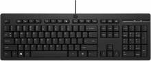 Klaviatuur HP 125 G2, USB, juhtmega, vene, must