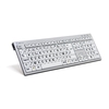Klaviatuur Logickeyboard XL-Print Alu, FR, must/valge