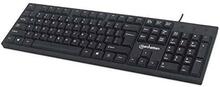 Manhattan USB klaviatuur, must, 179324