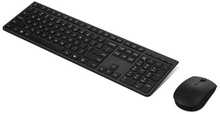 Lenovo 4X31R64345, täissuuruses, juhtmevaba RF + Bluetooth, must, koos hiirega