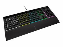 Klaviatuur Corsair K55 RGB PRO, EN, must