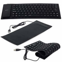 Silikoonist kokkupandav klaviatuur, must, USB