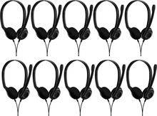 EPOS SENNHEISER EDU 10 juhtmega kõrvaklapid, 3.5 mm pistik, must, komplekt 10 tk