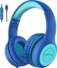 Laste juhtmega kõrvaklapid Earfun K1, sinine