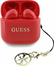 Juhtmevabad kõrvaklapid Guess Glossy Effect Printed Classic Logo & Charm TWS, punased