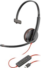 Kõrvaklapid HP Poly Blackwire 3210, monaural, USB-C, must